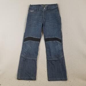 Rocket Jeans Mens 34x32 Blue Straight Moto Motorcycle Aramid Denim Pants